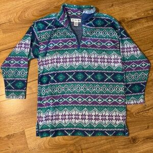 Gina peters vintage 90s Women's knit pullover quarter-zip